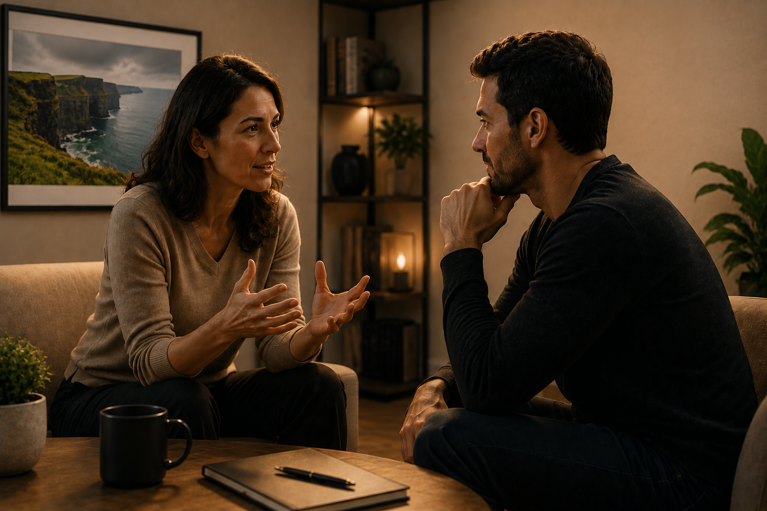Communication assertive : échange calme entre deux personnes